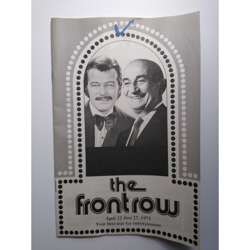 The Front Row Magazine April 22-27 1975 Robert Goulet Myron Cohen